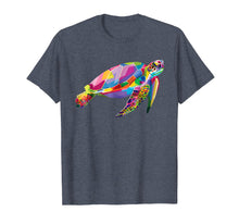 Load image into Gallery viewer, Turtle Shirt Colorful Floating Turtle Pop Art Style T-Shirt
