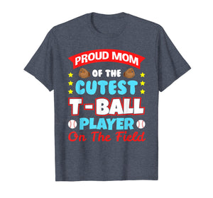 Mom Tee Ball Player T-ball T shirt Gifts for Boys Girls Bat