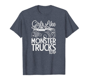 Girls Monster Truck T-Shirt for Mom and Daughter Jam Fans