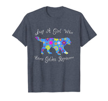 Load image into Gallery viewer, Golden Retriever Shirts For Girls - Cute Floral Gift Tees

