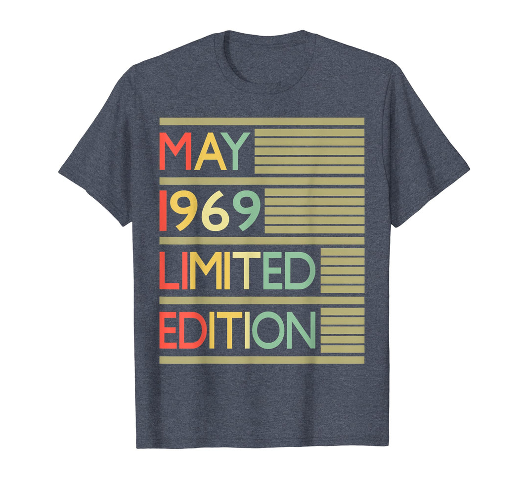 50th Birthday Gift May 1969 T-Shirt- 50 Years Old Shirt
