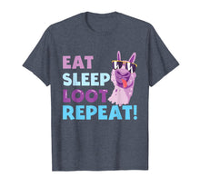 Load image into Gallery viewer, Eat Sleep Loot Repeat LLAMA Birthday Gift Shirt
