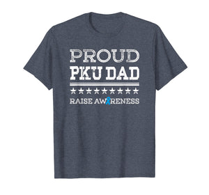 Mens PKU Awareness Proud Dad Stars & Stripes T Shirt for Men
