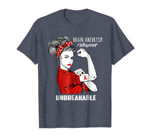 Brain Aneurysm Warrior Unbreakable Shirt Awareness Gift
