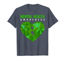 Load image into Gallery viewer, Heart Semicolon - Mental Health Awareness T Shirt
