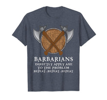 Load image into Gallery viewer, Barbarian RPG Gamer Shirt Funny Axe shield Tee
