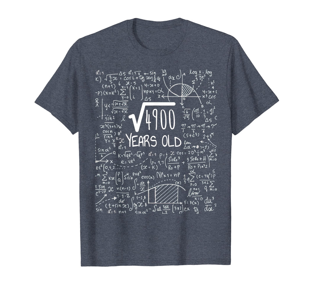 70th Birthday T-Shirt - Square Root of 4900: 70 Years Old