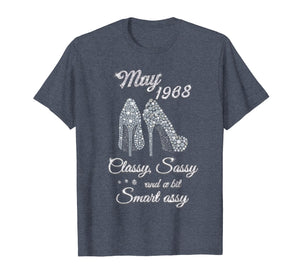 May 1968 Classy And Fabulous 51st Birthday Shirt