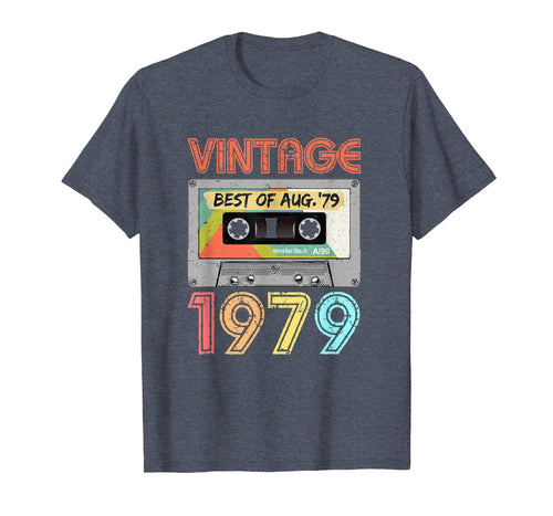 August 1979 40th Birthday Shirt | Mens Womens Vintage 1979  T-Shirt