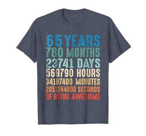 65 Years Old 65th Birthday Vintage Retro T Shirt 780 Months