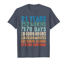 Load image into Gallery viewer, 21 Years Old 21st Birthday Vintage Retro T Shirt 252 Months

