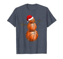 Load image into Gallery viewer, Christmas Basketball Shirt - Basketball Snowman T-Shirt
