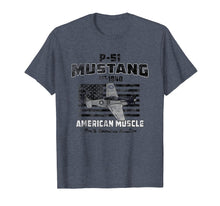 Load image into Gallery viewer, P-51 Mustang WWII Airplane American Muscle Vintage T-shirt

