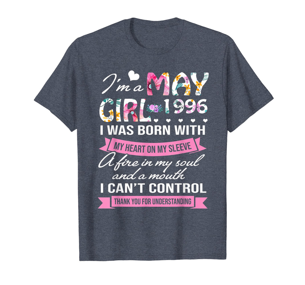 I'm A May Girl 1996 T Shirt Women 23rd Birthday Gift Shirt