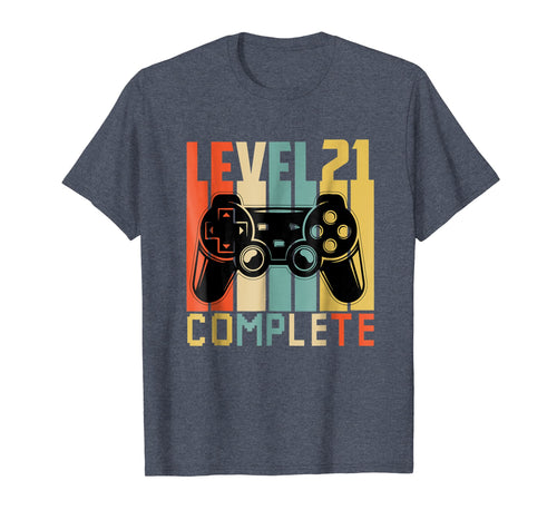 Vintage Retro 21st Birthday Boys Tshirt, Level 21 Complete