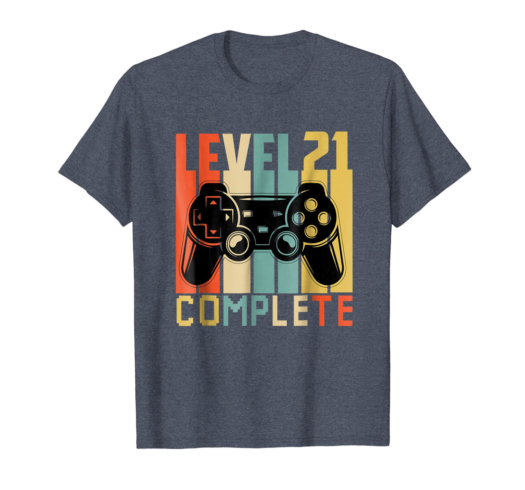 Vintage Retro 21st Birthday Boys Tshirt, Level 21 Complete