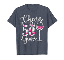 Load image into Gallery viewer, Cheers to 50 Years T-shirt 50th Birthday diamond wine Crown
