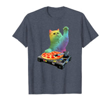Load image into Gallery viewer, DJ Cat Shirt Cat DJ Pizza EDM Music Cute White Kitty Tee
