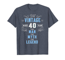 Load image into Gallery viewer, Mens Vintage 40th birthday tshirt for him aged 40 years old tee
