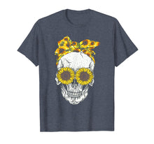 Load image into Gallery viewer, Skull sunflower floral flowers t shirt cute gift idea
