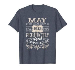 May 1948 T-Shirt Retro Vintage 71st Birthday Decoration