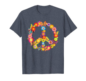 Groovy 70's Butterfly Peace Symbol Shirt Retro Costume Party