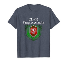 Load image into Gallery viewer, Drummond Surname Scottish Clan Tartan Crest Badge T-shirt
