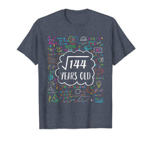 Load image into Gallery viewer, Square Root of 144 12th birthday T-Shirt for 12 years old
