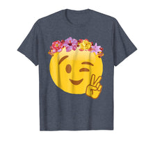 Load image into Gallery viewer, Peace Emoji Laughing Flower Crown T-Shirt

