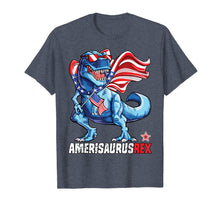 Load image into Gallery viewer, Dinosaur 4th of July T shirt Kids Boys Men Amerisaurus T Rex
