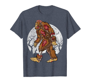 Bigfoot Zombie T shirt Halloween Kids Men Sasquatch Zombies