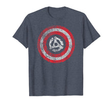 Load image into Gallery viewer, Patriotic Distressed Vinyl 45 RPM Adaptor T-shirt
