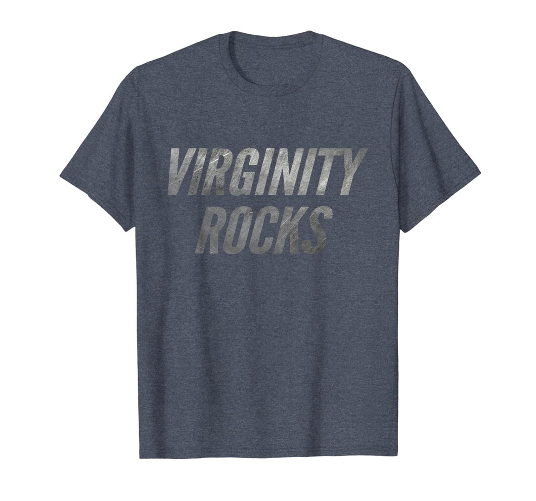 Virginity Rocks Funny Cool Letters Original No Sex T-Shirt