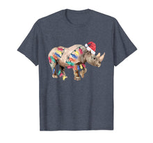 Load image into Gallery viewer, Santa Rhino Christmas Lights Rhino Lover Christmas Gift T-Shirt
