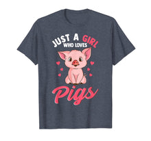 Load image into Gallery viewer, Just A Girl Who Loves Pigs Hog Lover Cute Farmer Gift Girls T-Shirt-451978
