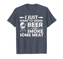 Load image into Gallery viewer, BBQ Smoking Pitmaster Shirt Art Gift Drink Beer Smoke Meat
