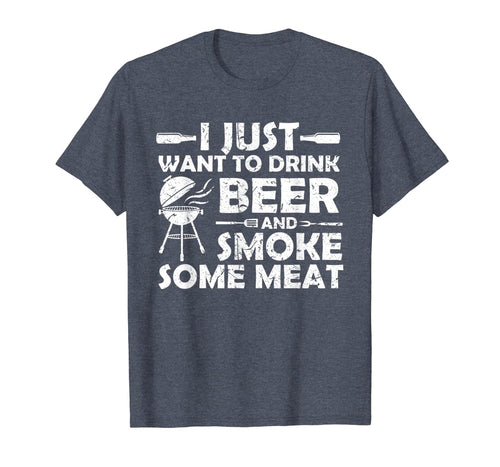 BBQ Smoking Pitmaster Shirt Art Gift Drink Beer Smoke Meat