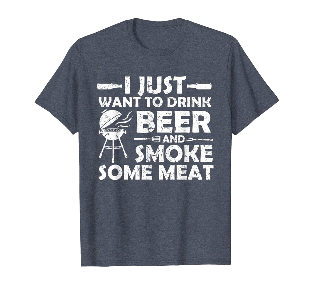 BBQ Smoking Pitmaster Shirt Art Gift Drink Beer Smoke Meat