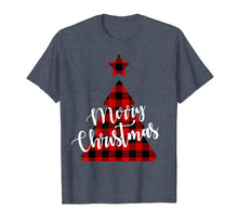 Load image into Gallery viewer, Christmas Tree Red Buffalo Plaid Merry Christmas Gift T-Shirt
