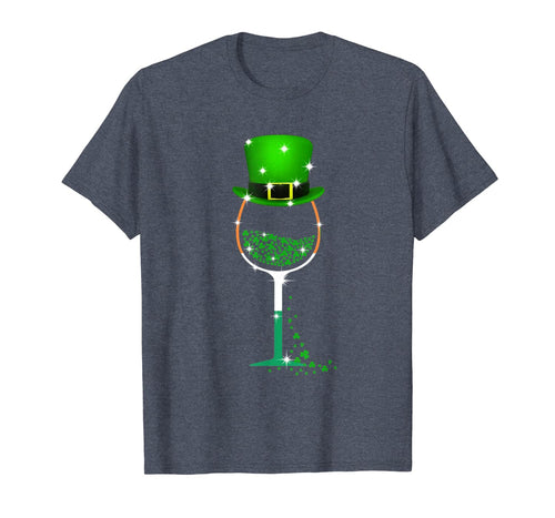 Happy St Patrick's Day Shamrock Wine Glass Costume Men Women T-Shirt-830083