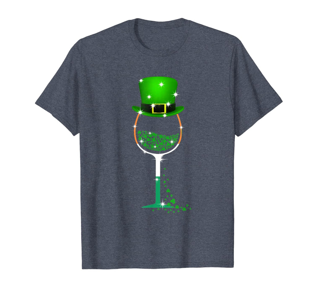 Happy St Patrick's Day Shamrock Wine Glass Costume Men Women T-Shirt-830083