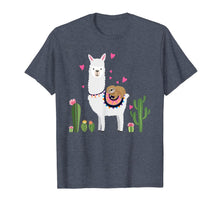 Load image into Gallery viewer, Sloth Riding Llama Heart Tshirt Funny Valentines Day Gift T-Shirt-818410
