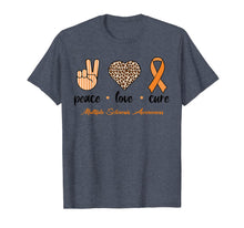 Load image into Gallery viewer, Peace Love Cure Ribbon Multiple Sclerosis Awareness Costume T-Shirt-2464346
