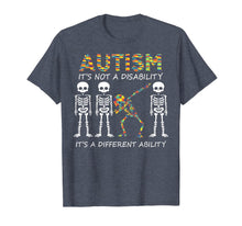 Load image into Gallery viewer, Autism it's a different ability Funny Dabbing skeleton Gift T-Shirt
