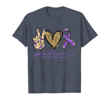 Load image into Gallery viewer, Peace - Love - Cure Crohn and Colitis Awareness Gift T-Shirt-1179952
