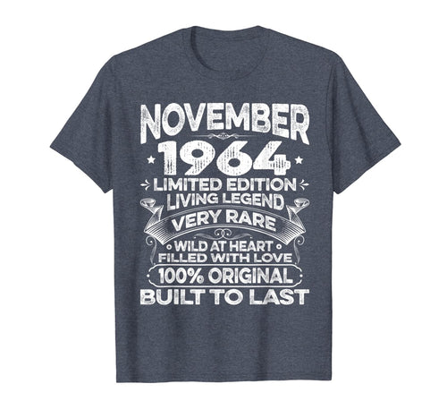 55th Birthday Gifts Vintage Born In November 1964 55 Yrs Old T-Shirt