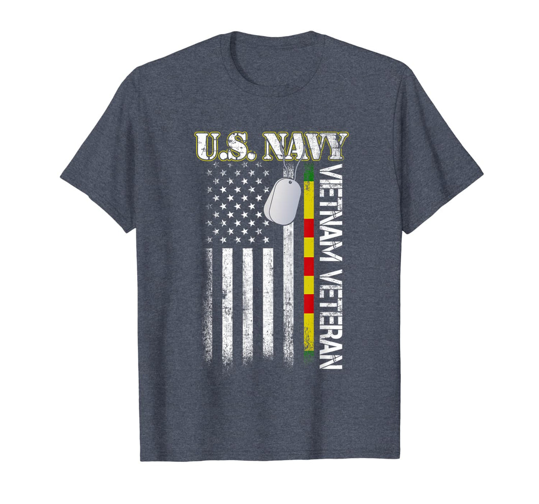 U.S. Navy Vietnam Veteran American Flag Gift T-Shirt