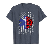 Load image into Gallery viewer, EMT Firefighter Shirt Firefighter EMT American Flag Gift T-Shirt
