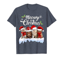Load image into Gallery viewer, Meowy Christmas Tee Kitten Cat Kitty Xmas Cute Gift T-Shirt
