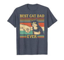 Load image into Gallery viewer, Best Cat Dad Ever Paw Fist Bump Fit Vintage Retro Gift Men T-Shirt-933880

